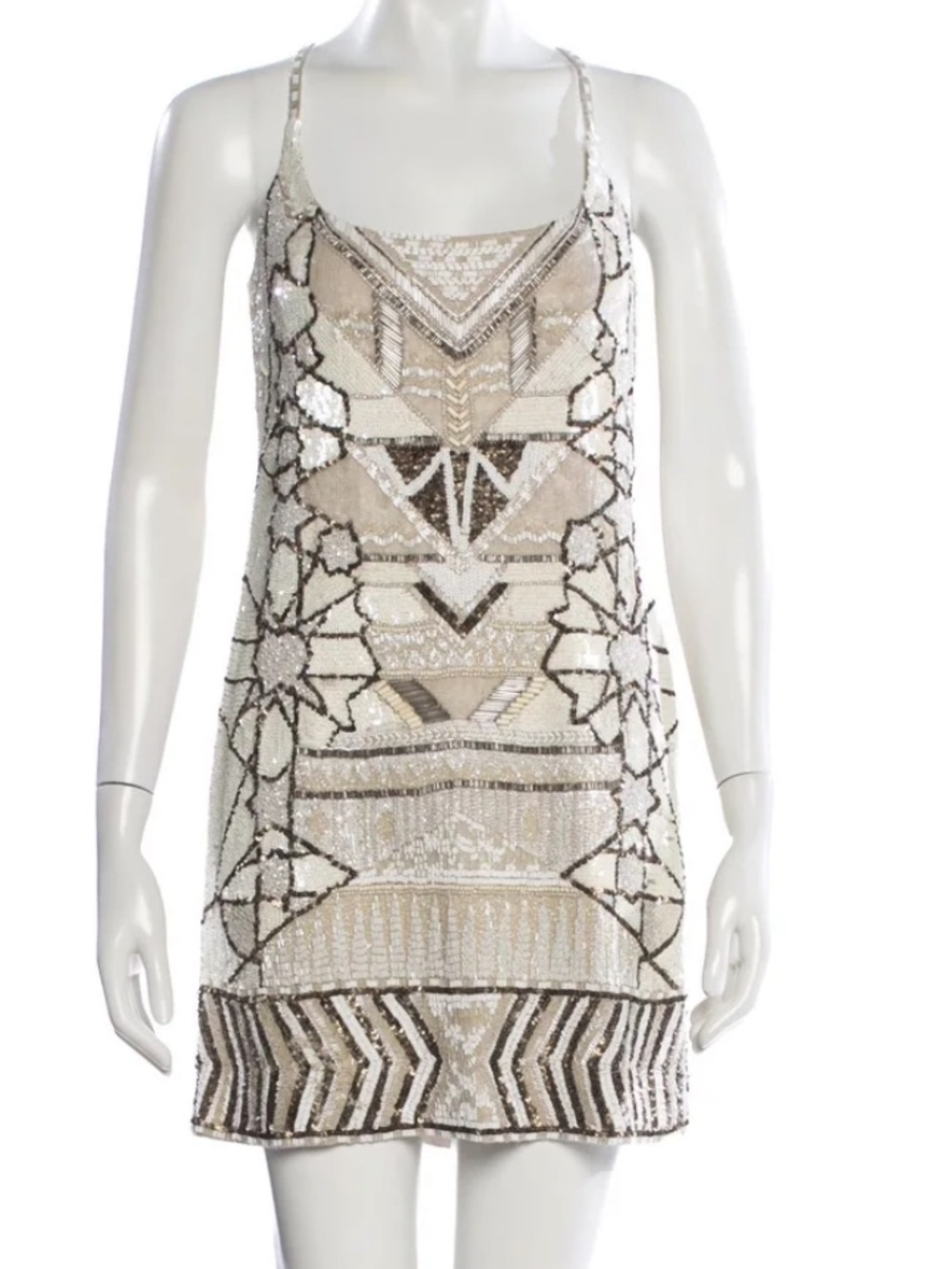 All Saints Ivory Beaded Dress